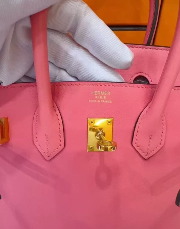 Hermès Birkin 25 Rose Azalee with Swift Gold Hardware